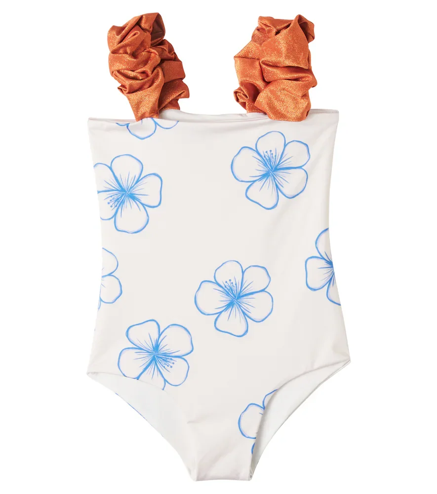 Bañador floral con volantes
