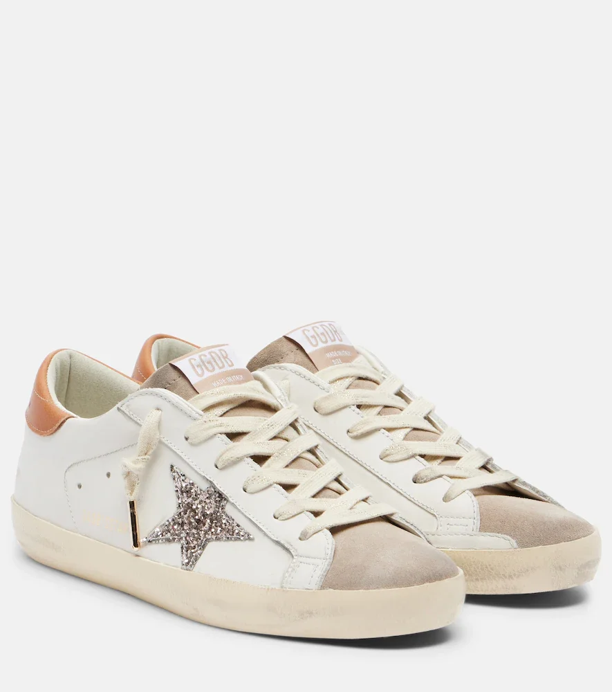 Baskets Super-Star en cuir à sequins