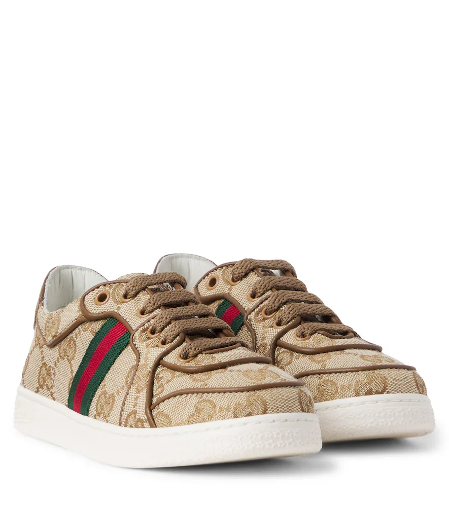 Baskets Web Stripe en toile GG