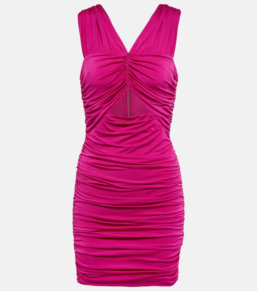 Bayana ruched cutout minidress