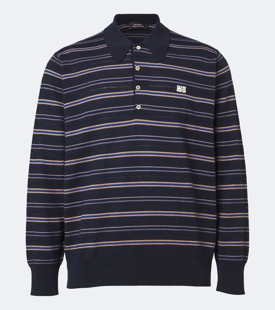 Beam striped wool polo sweater