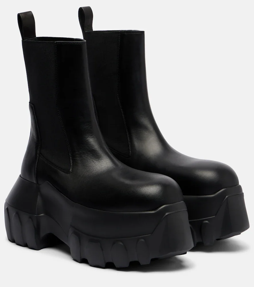 Beatle Mega Tractor leather Chelsea boots
