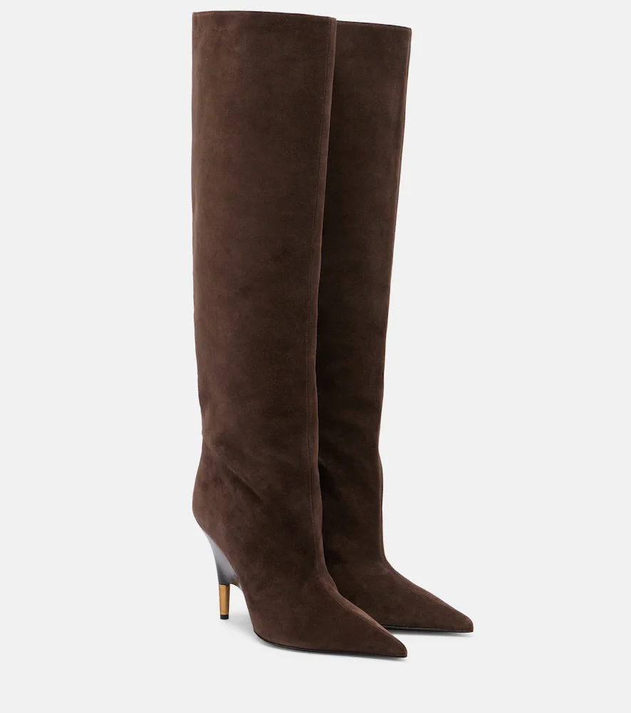 Bella 100 suede knee-high boots