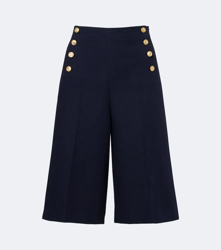 Bermuda en coton et laine