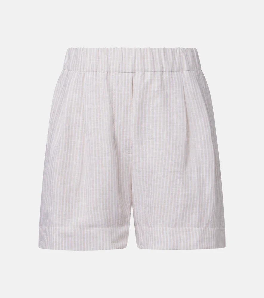 Bermudas de lino a rayas