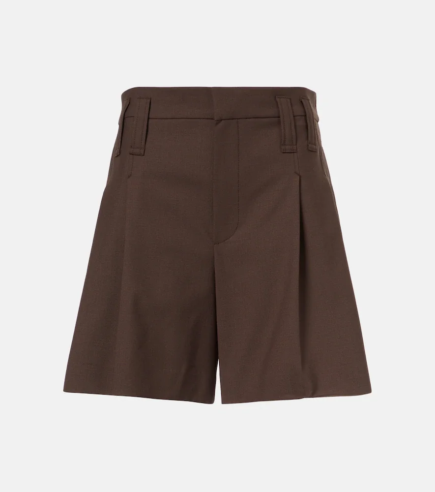 Bermudas en mezcla de lana con cuentas Monili