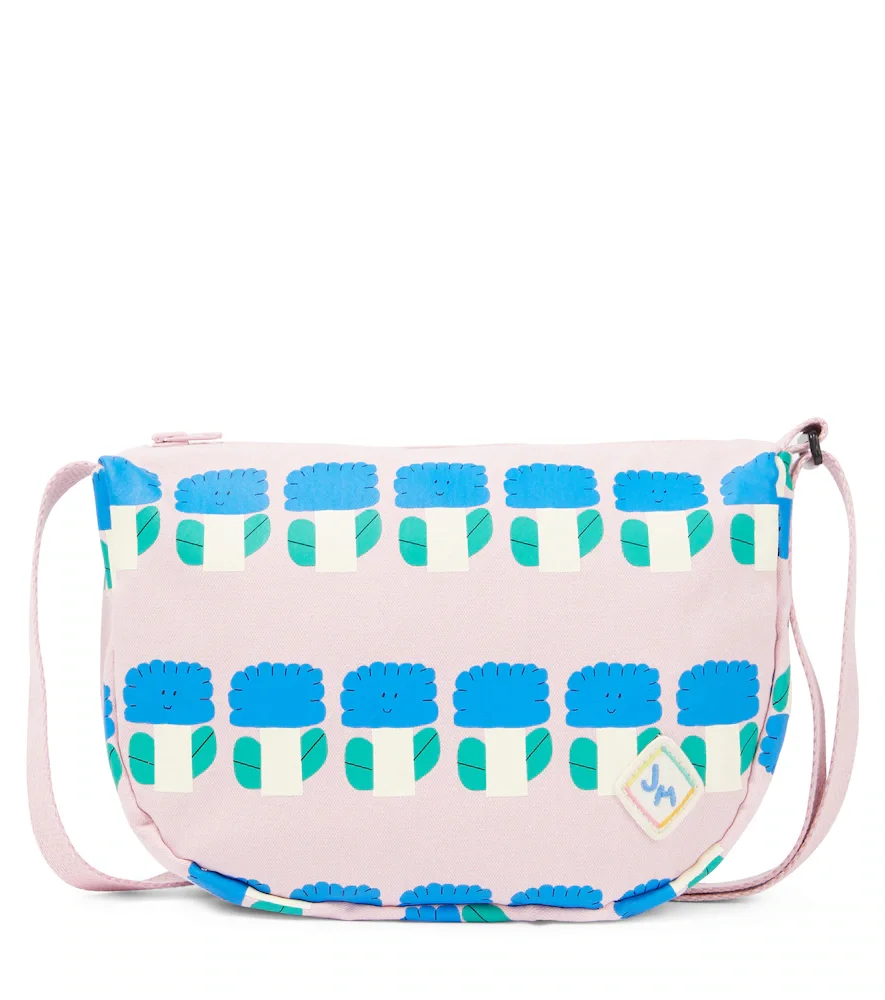 Big Flower canvas shoulder bag
