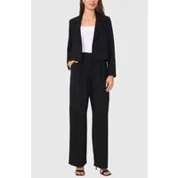 Black 2 Piece Single Button Casual Women Suit (BlazerPants) - US 12 Black