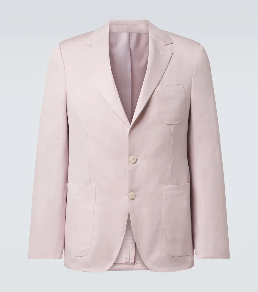 Blazer de lino y seda