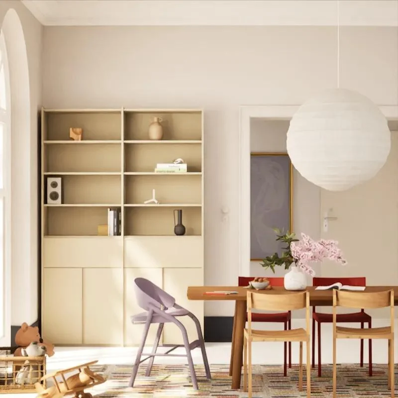 Bookcase in Sand with External Drawers