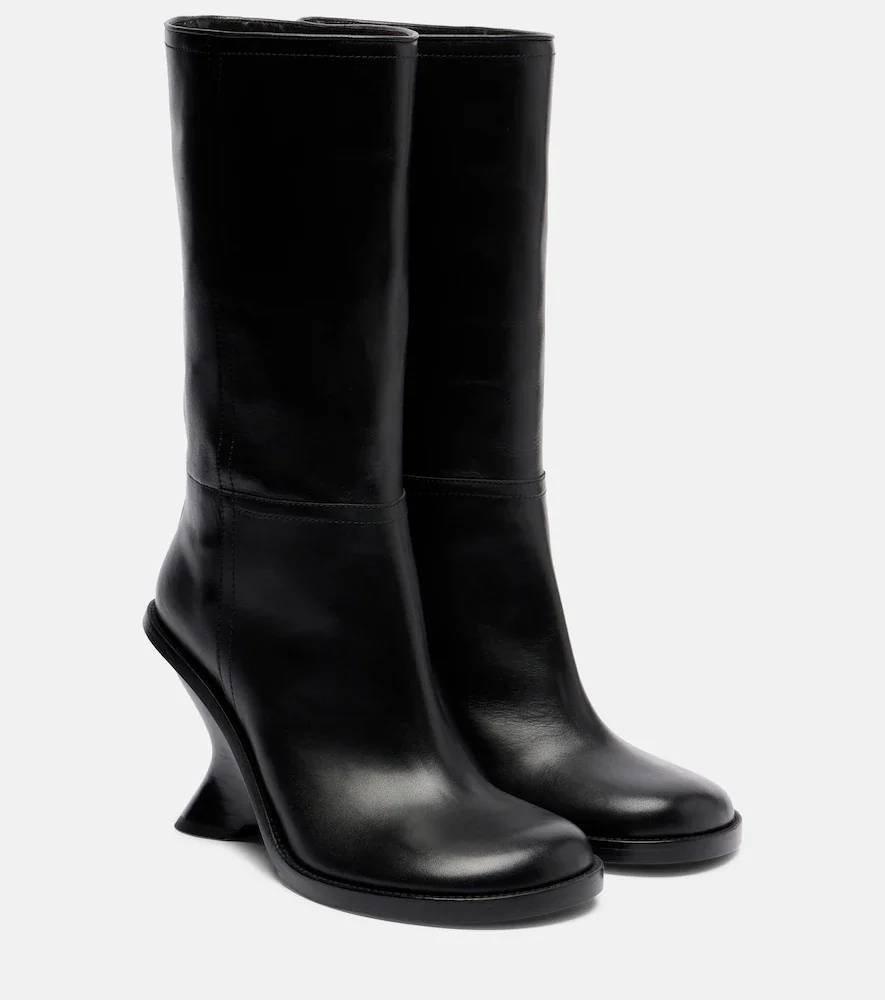 Botas altas 95 de piel con cuña