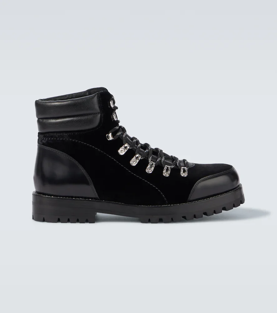 Botas Janka de terciopelo con piel