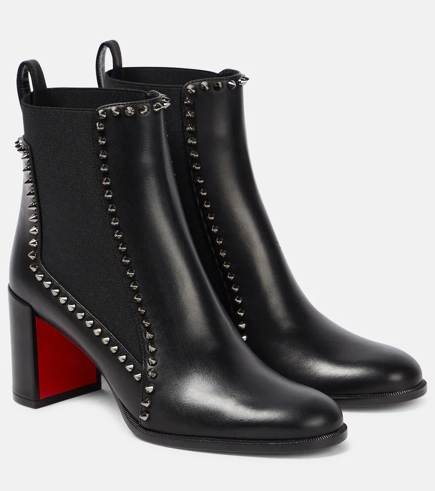 Botines Out Line Spikes de piel