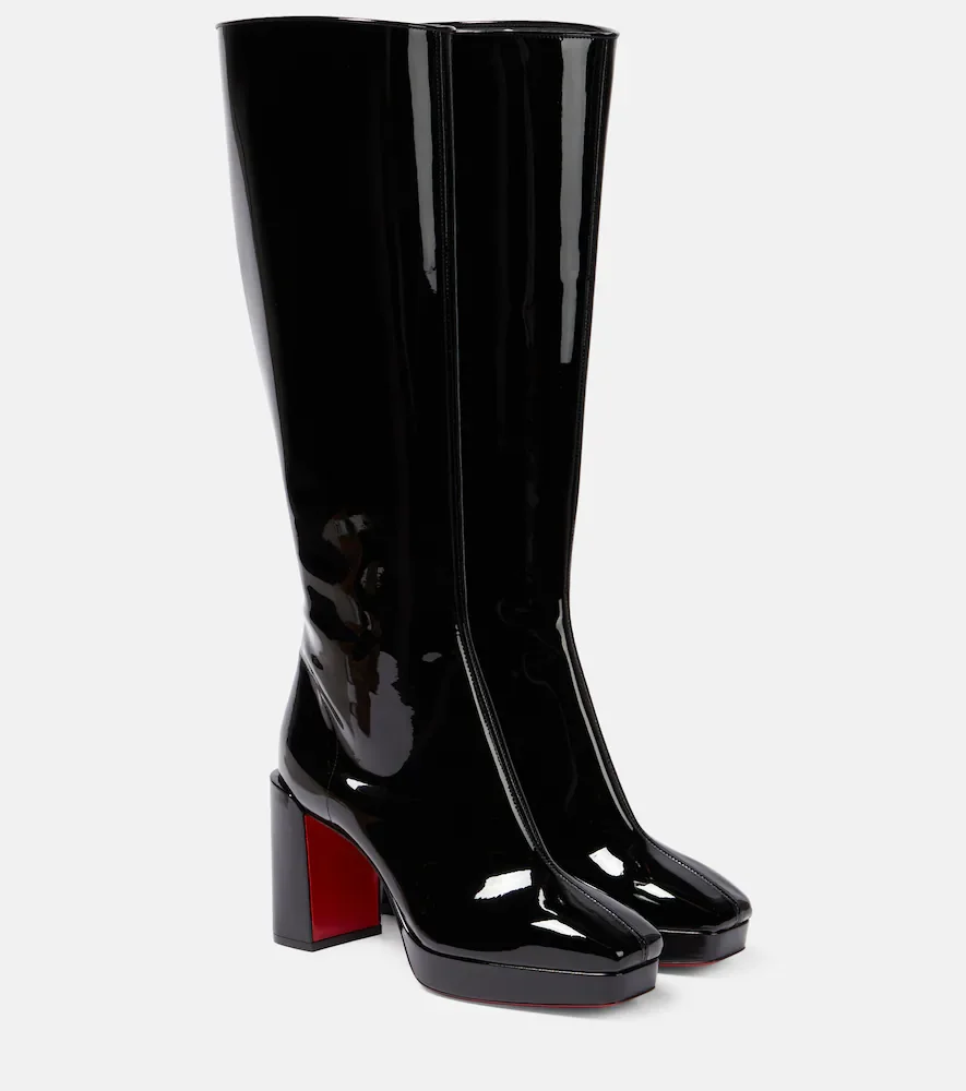 Bottes Alleo à plateau en cuir verni
