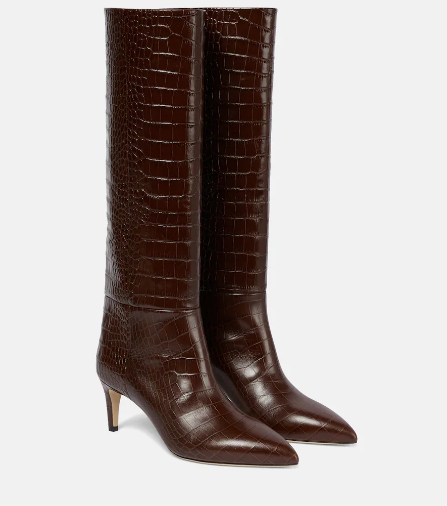 Bottes en cuir embossé