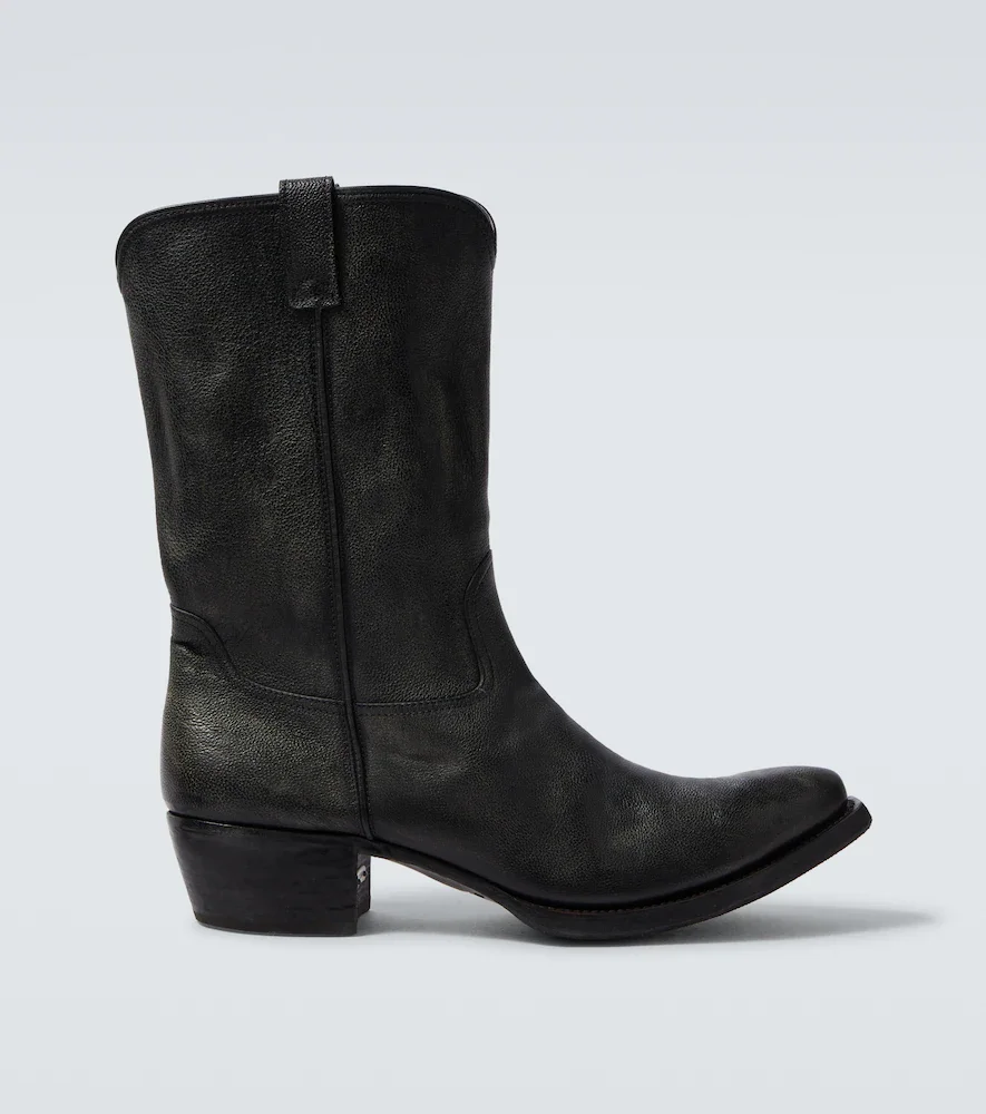 Bottes santiags en cuir