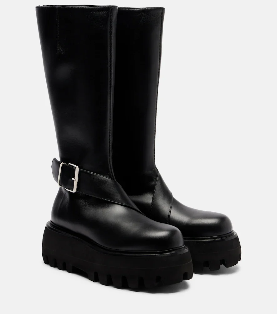 Bottes Sofa Buckle en cuir
