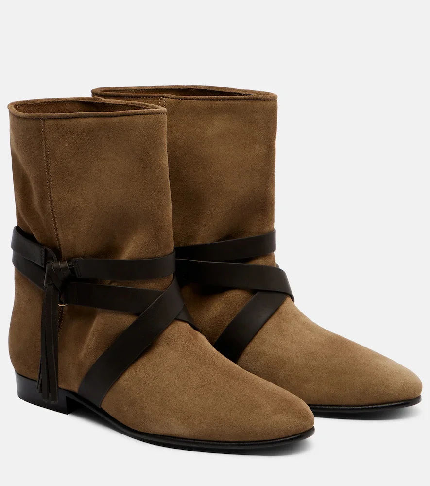 Bottines Rejen en daim et cuir