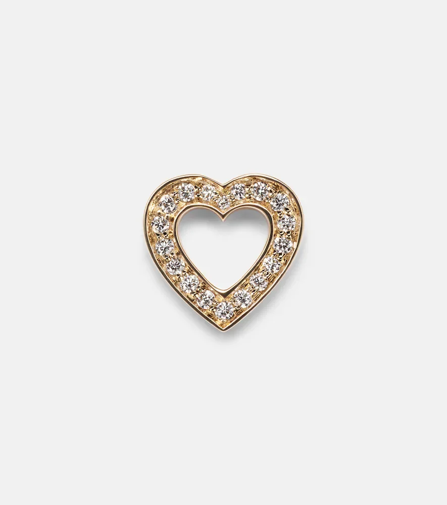 Boucle d'oreille unique en or 18 ct et diamants