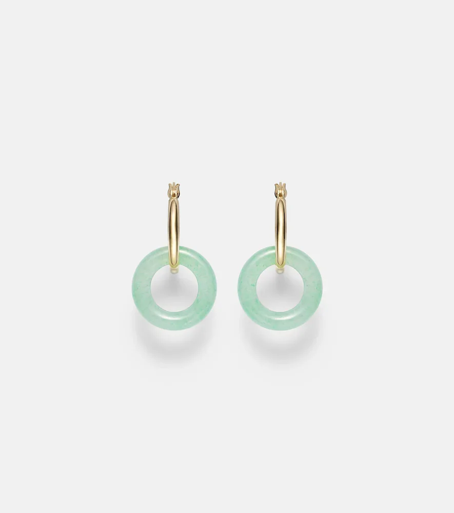 Boucles doreilles en or 14 ct (5851000) avec jade