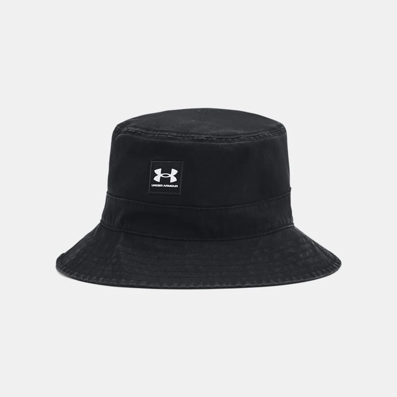 Branded Mens Bucket Hat Black / White /