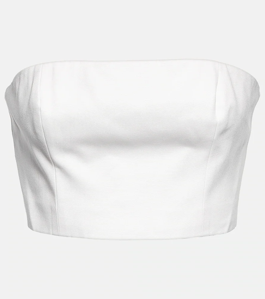 Bridal Nyla cotton-blend bandeau top