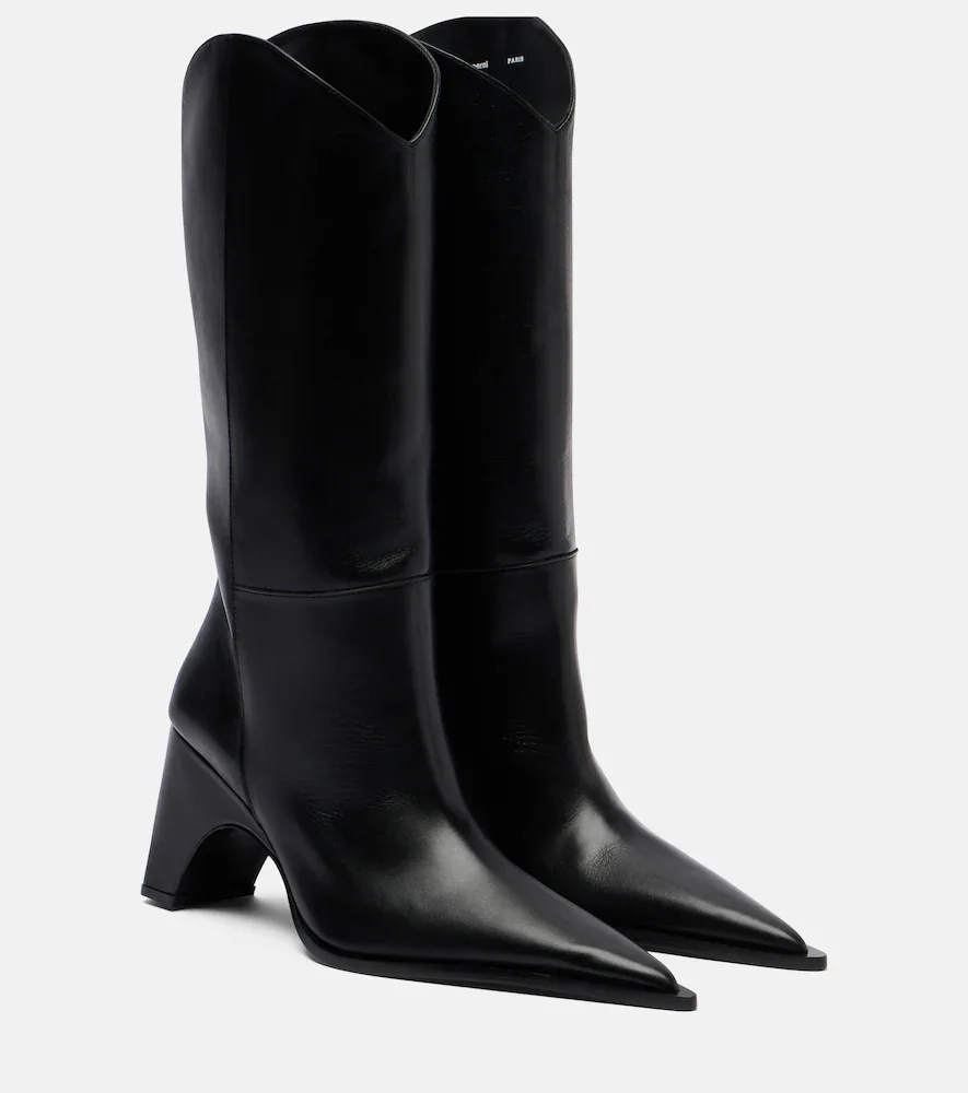 Bridge leather cowboy boots