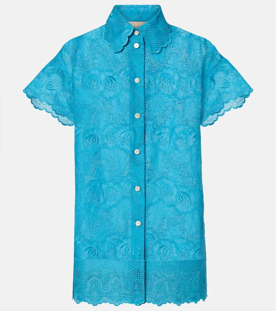 Camisa de algodón bordado