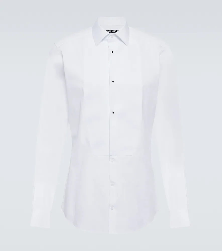 Camisa de esmoquin en popelín de algodón