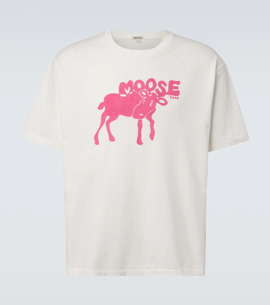 Camiseta de jersey de algodón estampada