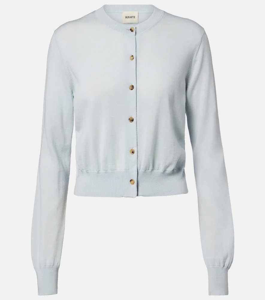 Cardigan court Tansy en laine et cachemire