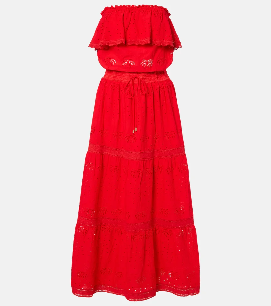 Caroline broderie anglaise cotton midi dress