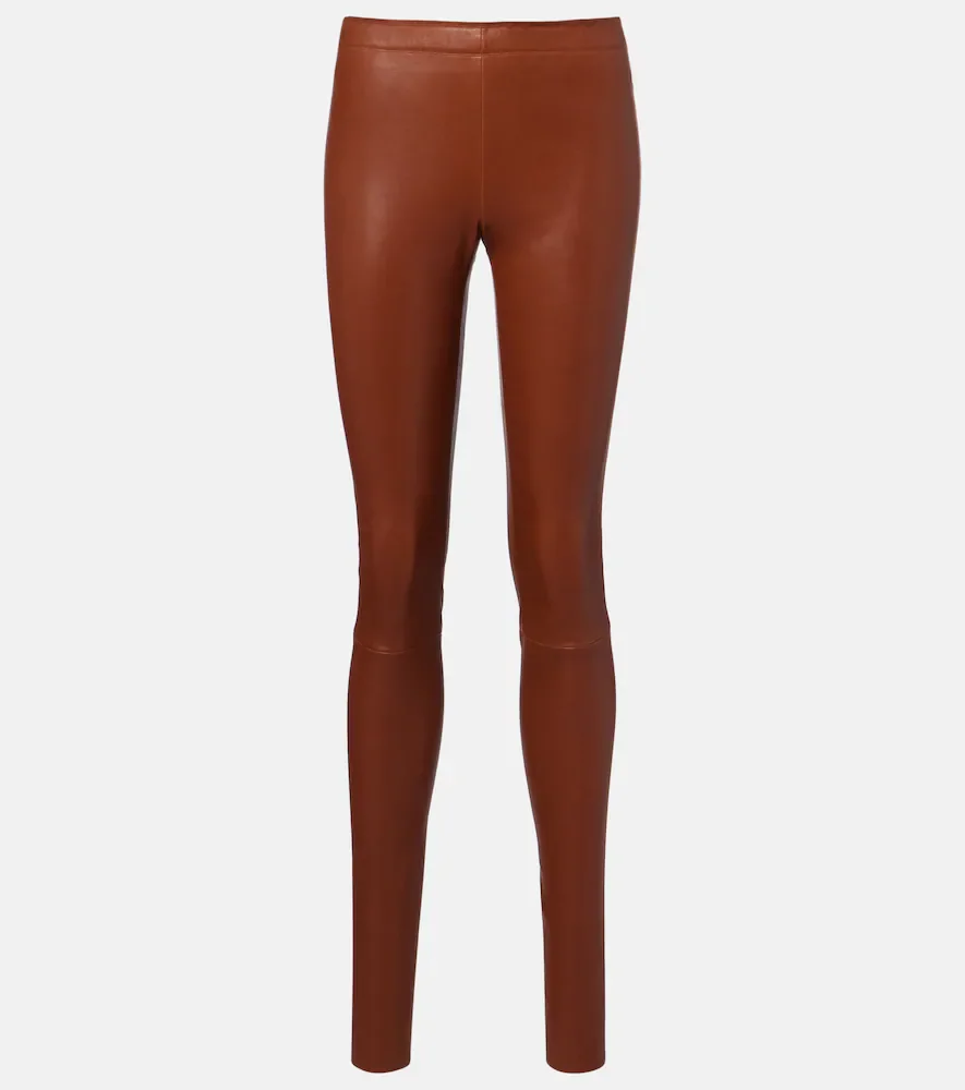 Carolyn leather slim pants