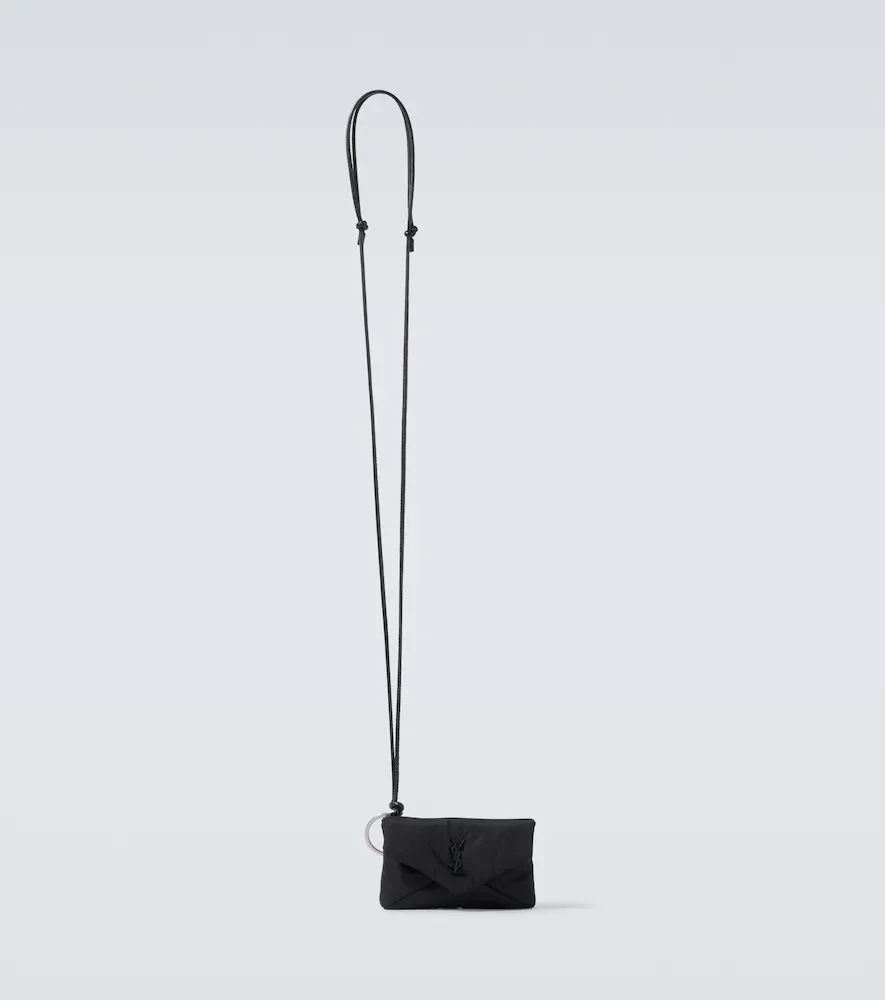 Cassandre Mini leather-trimmed crossbody bag