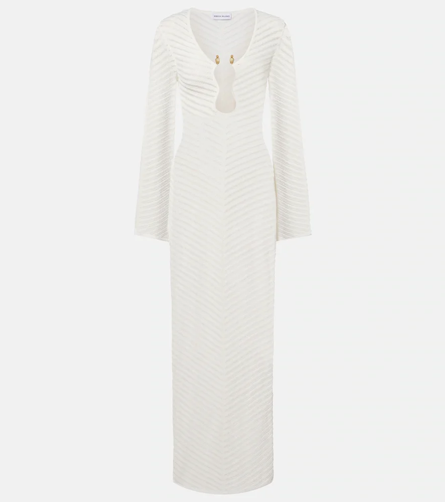 Cassis chevron knitted maxi dress