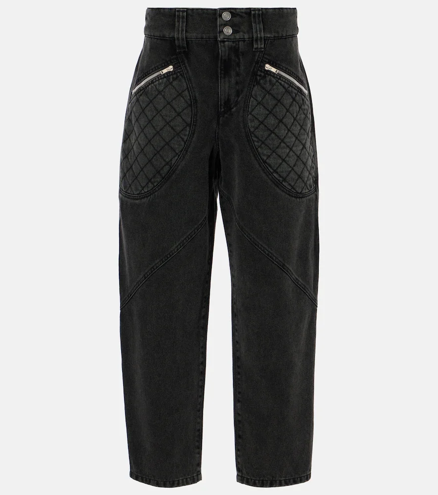 Catarina panelled tapered jeans