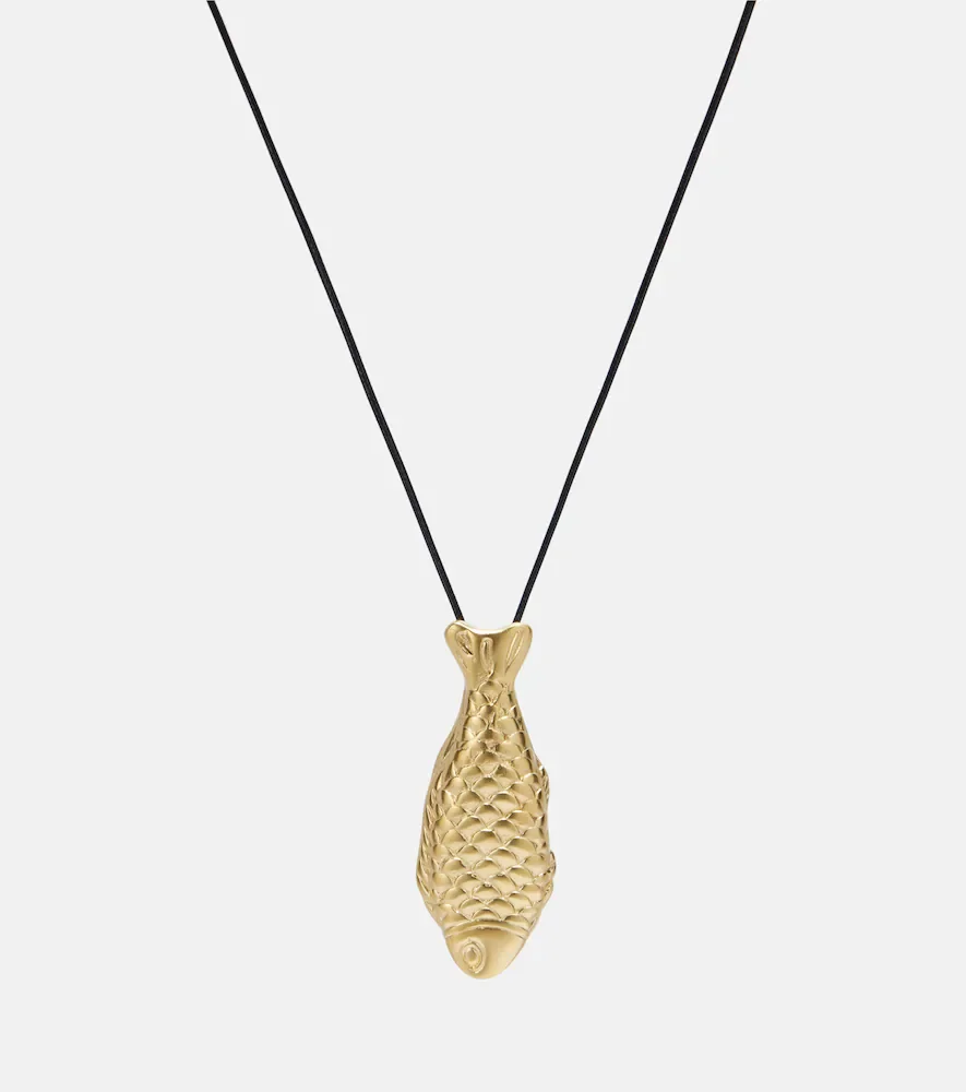 Catch gold-plated pendant necklace