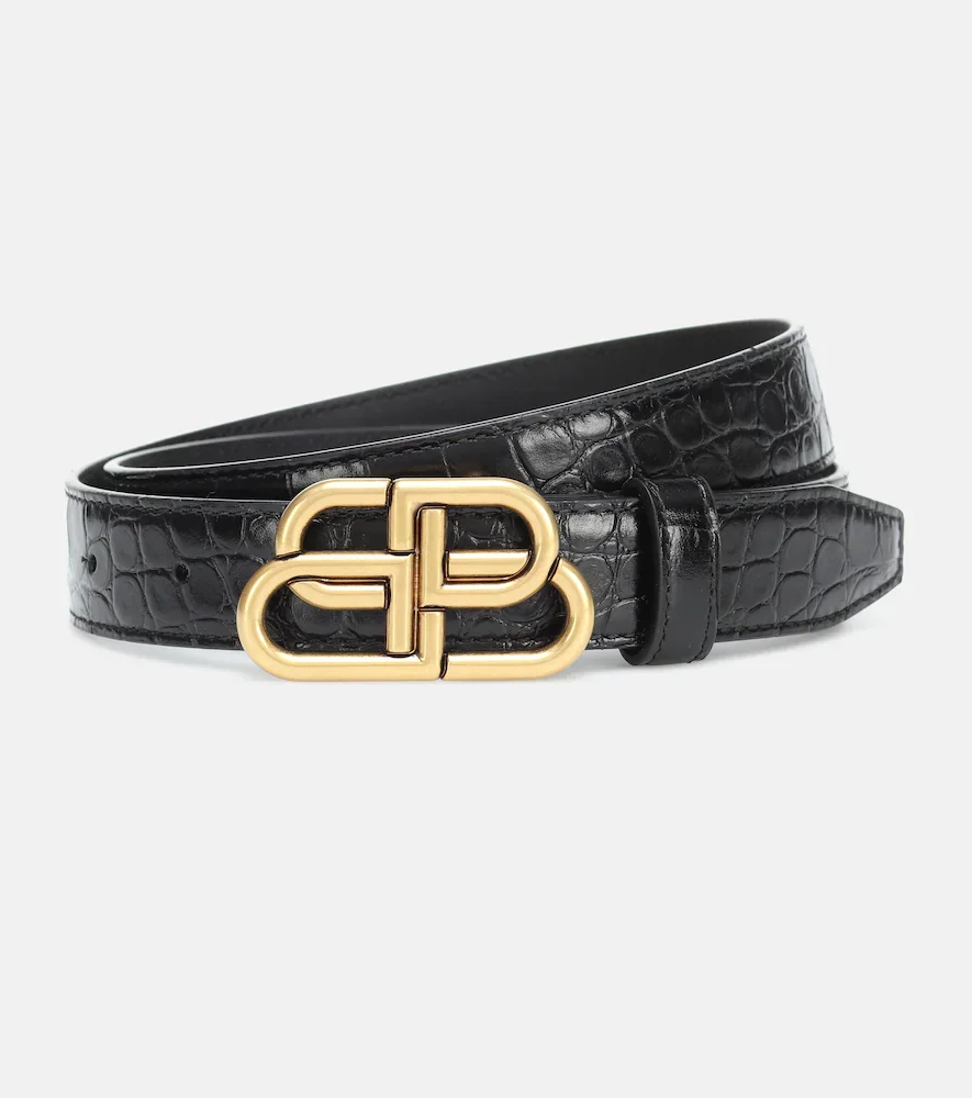 Ceinture BB en cuir embossé
