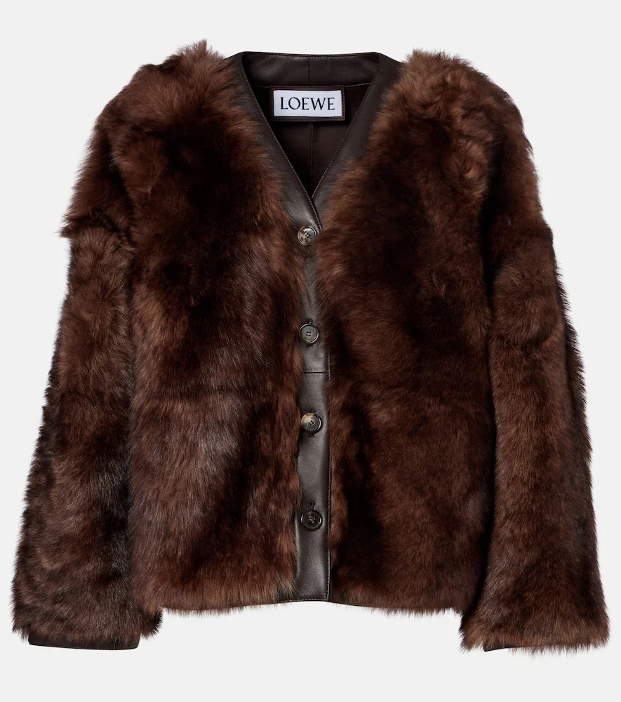 Chaqueta de borrego con piel