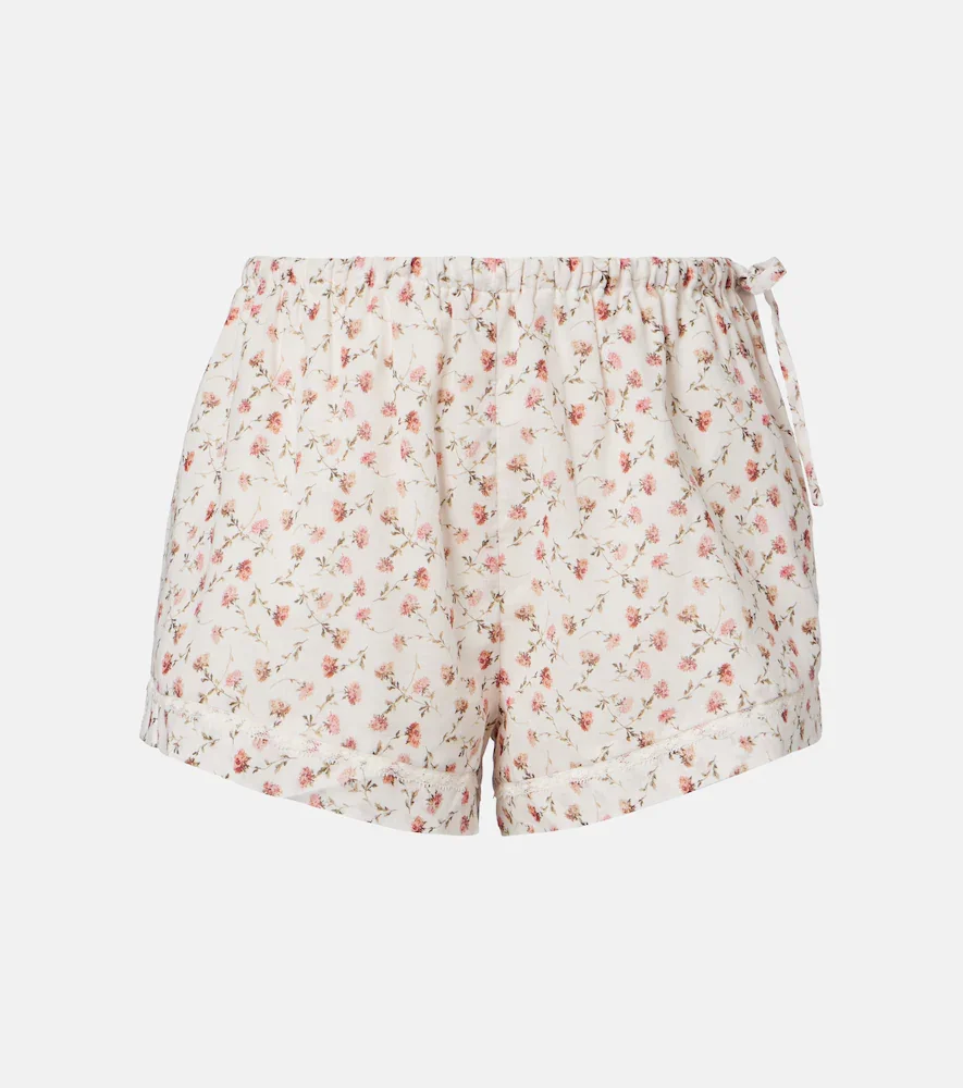 Charlotte floral cotton shorts