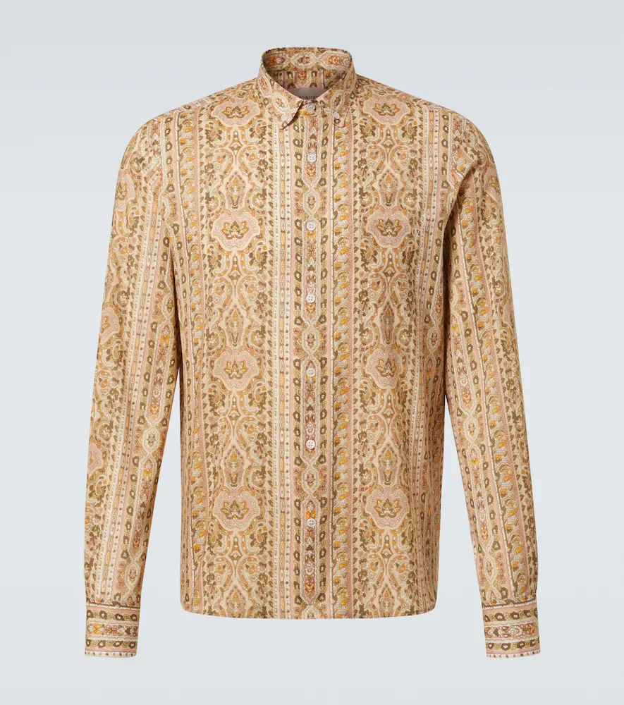 Chemise en coton à imprimé paisley