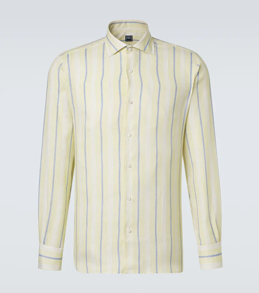 Chemise en lin à rayures