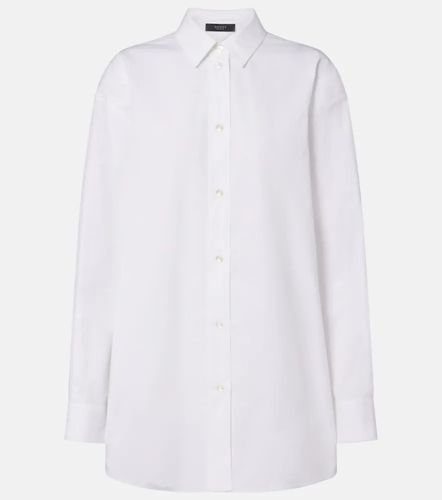 Chemise GG en popeline de coton à carreaux