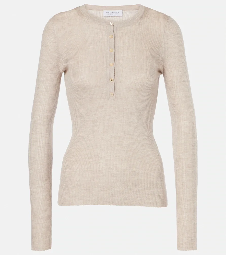 Chemise Henley Julian en cachemire et soie