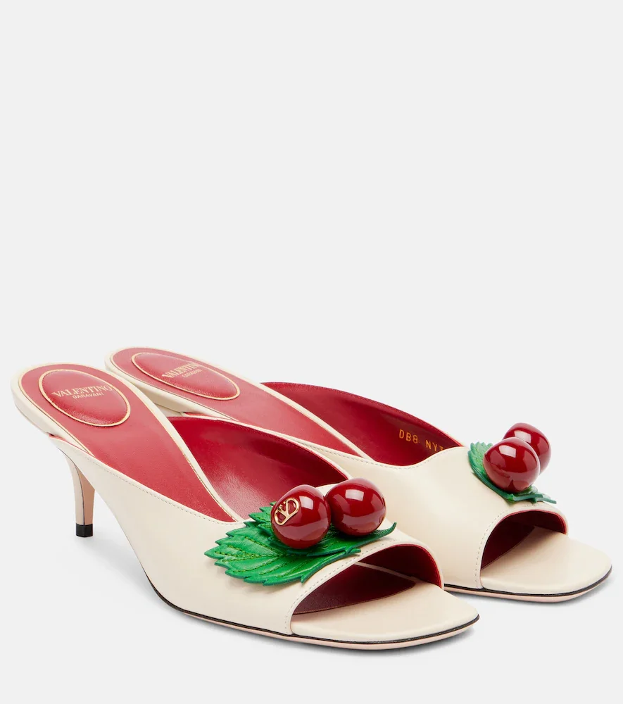 Cherryfic leather mules