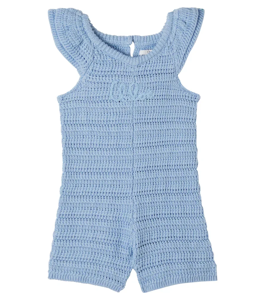 ChloÃ Kids Baby crochet cotton playsuit