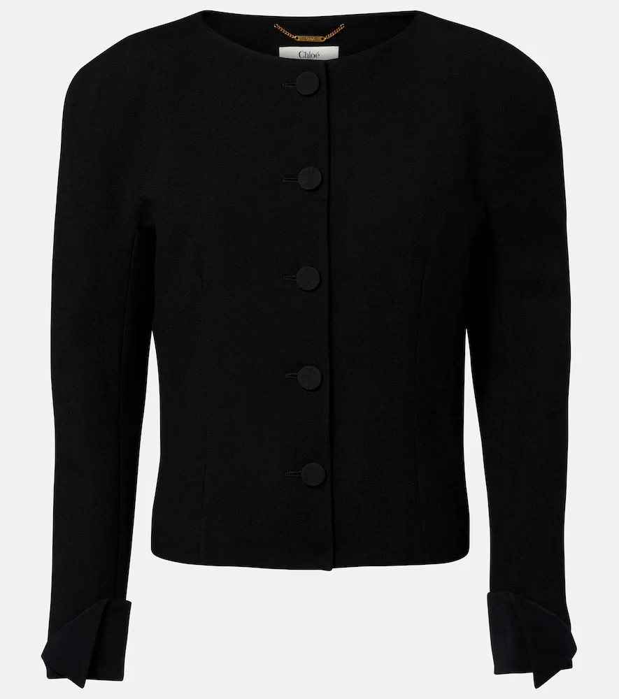 Chloé Chaqueta de crepé lana virgen