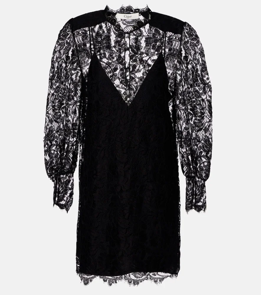 Chloé Robe en dentelle à fleurs