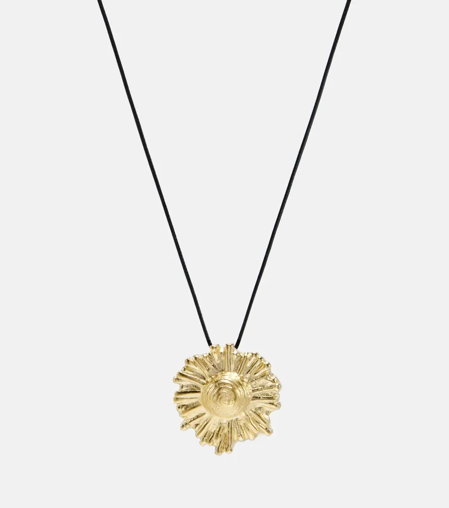Collar con colgante Ilios chapado en oro de 24 ct