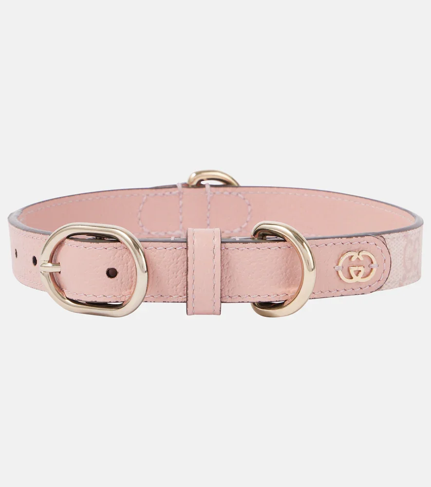 Collar para perro con piel y GG